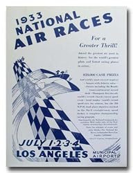 1933 Los Angeles Air Races Poster Print