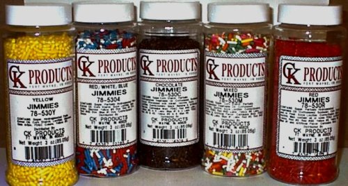 Red-White-Blue Jimmies-Decos Pastry Decoration by CK Products