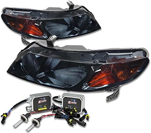 Smoke Lens Amber Reflector Headlight with 8000K HID & Thick Ballasts for Honda 8th Gen FD FA FG FK FN 4DR