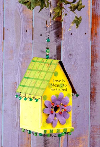 SohoDecor Feather Palace Bird House - Small Lemon
