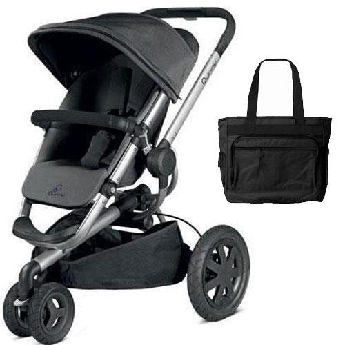 Quinny Buzz Xtra Stroller with Diaper Bag - Rocking Black image