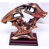 I Thee Wed Wedding Hands Bronze Look Statue Ring Newl by Private Label