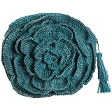 Mar Y Sol Maybelle Crochet Raffia Rose Clutch