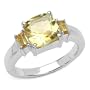 2.30 Carat Genuine Citrine Sterling Silver Ring