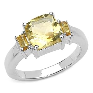 Buy 2.30 Carat Genuine Citrine Sterling Silver Ring