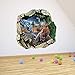 EQLEF Dinosaur Paradise Creative 3D Removable PVC Wall Sticker Home Decor Bedroom Sticker Wall Paper Decals For Kid's Room (type 1)