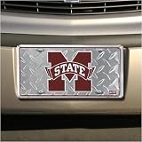 Mississippi State Bulldogs Diamond Metal License Plate