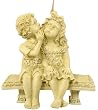Victorian Boy & Girl On Bench Telling Secrets Christmas Ornament