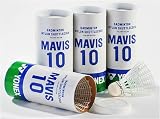 NEU 12 Stk. YONEX MAVIS 10 Nylon-Federbaelle Badmintonbaelle; weiss