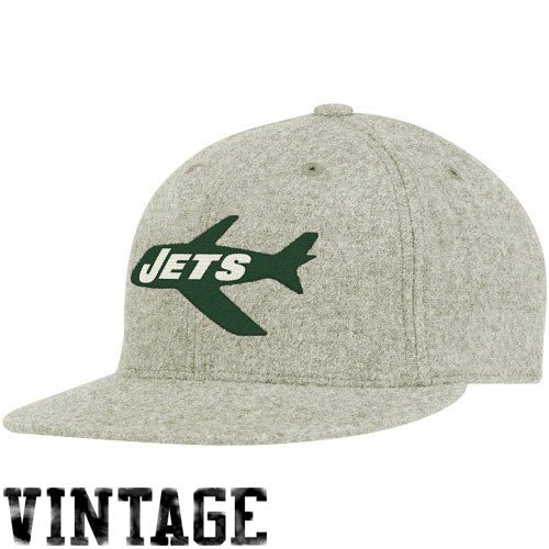 NFL Men's New York Jets Classics Flat Visor Flex Hat - Tw93Z (Grey  , Large/X-Large)