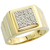 Search : 14k Gold Men's Watch Band Style Diamond Ring, w/ Brilliant Cut Diamonds, 1/2" (13mm) wide
