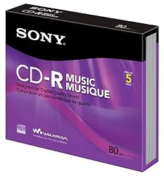 Sony CD-R Music Slim Jewel (5 Pack)