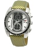 DFactory Men's DFU008YBN Red Label Silver Dial Leather Chronograph Watch