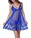 ChongErfei Women's Sexy Lingerie Lace Babydoll Nightwear Sleepwear Dress Set