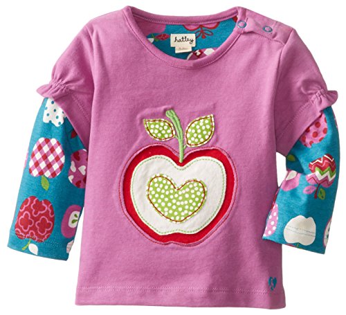 Hatley - Baby Girls Newborn Girls 2 In 1 Tees Patterned Orchard Apples