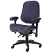 BodyBilt J2502 Blue Fabric High Back Task Ergonomic Chair with Arms, 22" Length x 21.50" Width Backrest, 23" Width Seat, Grade 3 Comfortek