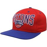 adidas Detroit Pistons Red-Royal Blue Two-Tone Striped Snapback Adjustable Hat