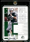 2003 SP Game-Used Rich Gannon Game Jersey Oakland Raiders Football Card - Mint Condition - Shipped In Protective ScrewDown Case!