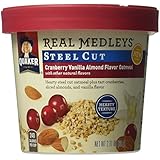 QUAKER Real Medley's Oatmeal, Cranberry Vanilla, 2.11 Ounce (Pack of 12)