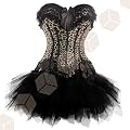 Sexy Wild Leopard spotting animal print moulin rouge satin fully boned hooks and eyes Corset bow Bodice UK size 10-14 WITH Thong / G Strings