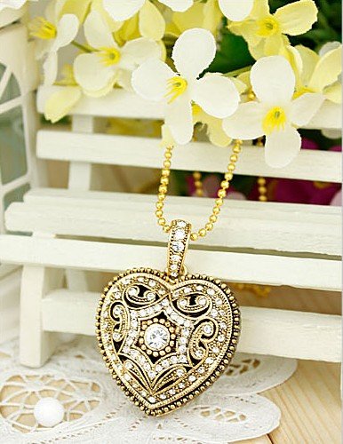 Design Jewelry Gold  Necklace Heart Cubic Classical Diamond Flash  Silver  Design