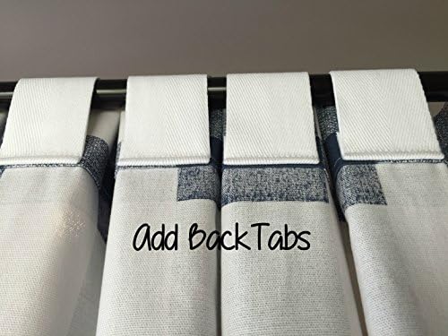 Add Back Tabs - Back Tab Curtains - Pleated Tab Curtains