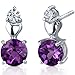 Gleaming Heart 1.50 Carats Amethyst Round Cut CZ title=