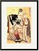 Black Framed/Matted Print 17x23, Middle Class Mother and Daughter