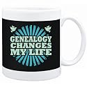 Mug Black " Genealogy changes my life " Hobbies