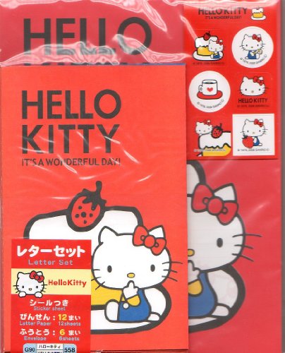 Hello Kitty Letter Set (Red) [Japan Import]