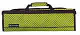 Messermeister 8-Pocket Padded Knife Roll, Green with Brown Dots