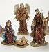 Deluxe 4-Piece Majesty Nativity Set With The Holy Family & Angel 11.25\