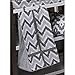 Bacati Ikat Diaper Stacker, Zigzag Grey/White
