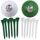 North Dakota Fighting Sioux Two Golf Balls and Twelve Tees Set