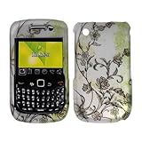 Premium - Blackberry 8520/ 8530/ Curve - Transparent Flower Vine on Green R ....