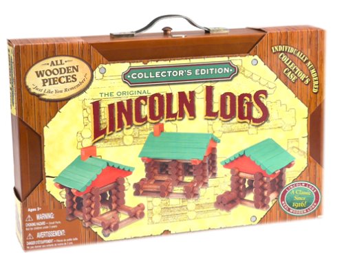K'NEX Collector's Edition Lincoln Logs Wooden Case