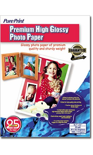 Office Product: PurePrint Premium High Glossy Photo Paper   8.5inx11in  25 Sheets 