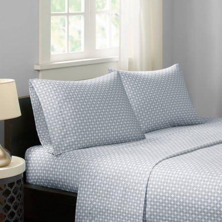 Home Essence Apartment Print Microfiber Sheet Set, Queen, Grey
