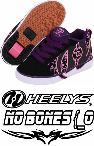 Heelys No Bones Girls Rollershoes (Black / Pink / Purple) #7599