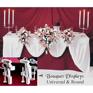 wedding reception decoration ideas, bouquet display holder clamp