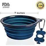 Collapsible Dog Bowl by SiliPet for Medium to Large Dogs. Lightweight, Sturdy, Leak Proof, Food Safe