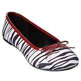 Women's Xhilaration Sable Zebra Stripe Ballet Flats