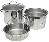 Roshco Stainless Steel 12-Quart 4-Piece Multi-Cooker