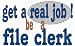 Search : get a real job! be a file clerk Hooded Sweatshirt