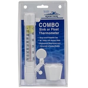 Kem-Tek 545-6 Sink or Float Pool and Spa Thermometer Pool and Spa Accessories by 