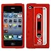 GTMax Red Classic Cassette Silicone Case Skin For Iphone 4 4th 4g