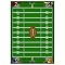 Football Fun Rug - Green Field (Rectangle)