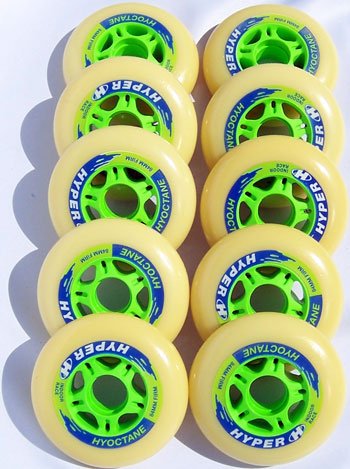 HYPER 84mm FIRM HYOCTANE Inline Skate Wheels Racing 10-Pack Indoor RaceB005JTITGE