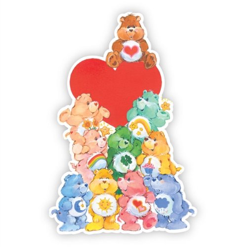 Walls 360 Peel & Stick Fabric Wall Decals: Care Bears Classic Heart Group (17.25 in x 24 in)