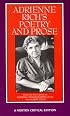Adrienne Rich's Poetry and Prose (Norton Critical Editions)